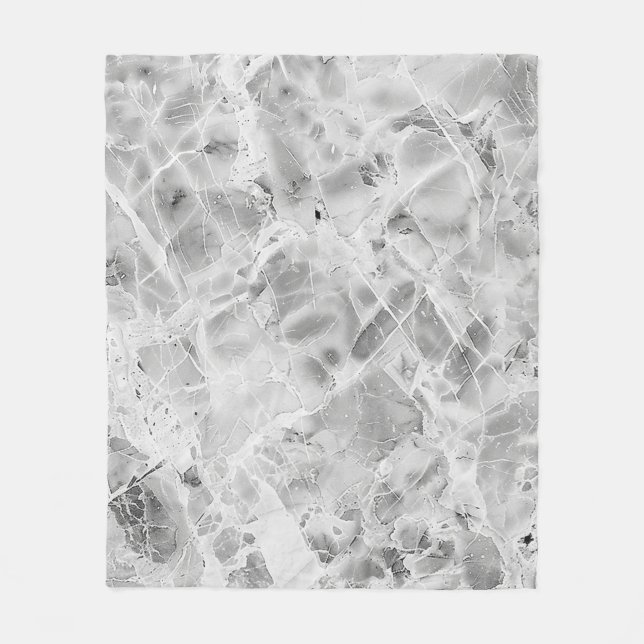 Soft Grau "Opulent Marble Whirl" Fleece Blanket (Vorderseite)