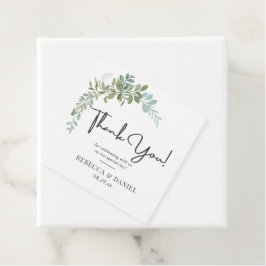 Soft Green Eucalyptus Watercolor Rustic Wedding Geschenkanhänger