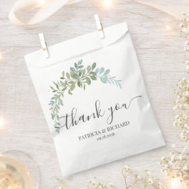Soft Green Eucalyptus Watercolor Rustic Wedding Geschenktütchen