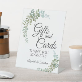 Soft Green Eucalyptus Watercolor Rustic Wedding Sockelschild