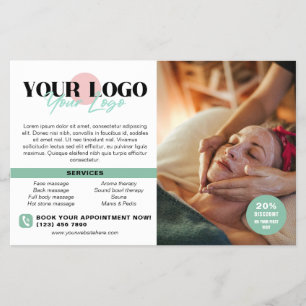 Soft Green Your Logo Fotos QR Wellness-Center Salo Flyer