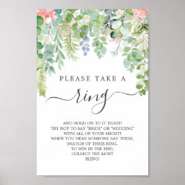 Soft Greenerity Brautparty Ring Game Poster