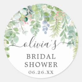 Soft Greenery Envelope Favor Stickers