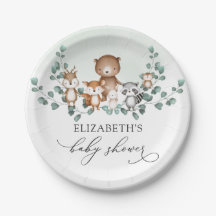 Soft Greenery Woodland Animals Babydusche Dekorati
