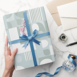 Soft Grey Sage Balance Abstract Pattern Geschenkpapier