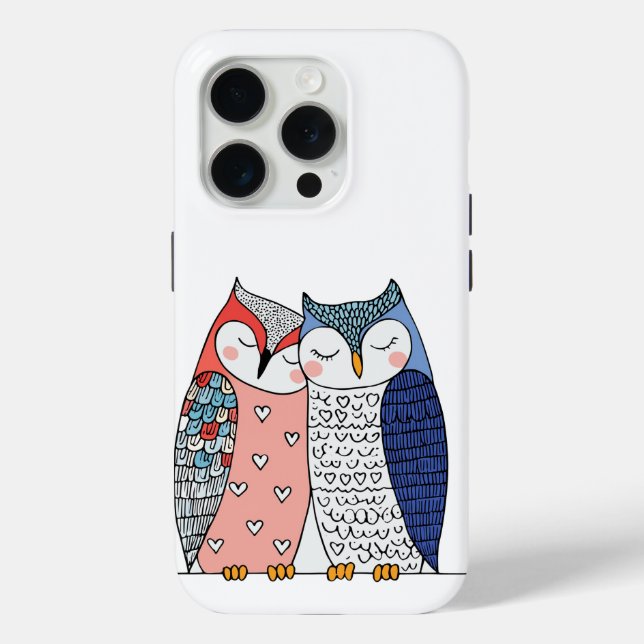 Soft Harmony Owls Case-Mate iPhone Hülle (Rückseite)