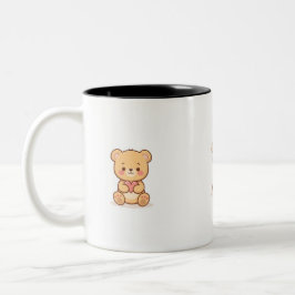 Soft Heart Big Love Cute Teddy Bear Mugs  Zweifarbige Tasse