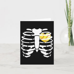 Soft Heart Inside Ribs Skelett Halloween Costum Karte