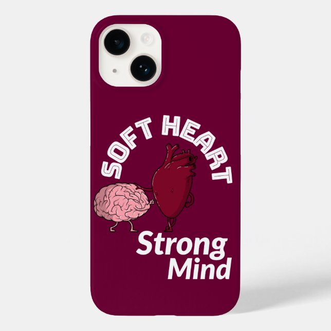 Soft Heart Strong Mind | Achtsames Kraft Telefon C Case-Mate iPhone Hülle (Rückseite)