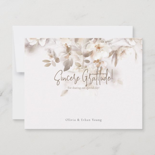 Soft Herbstlaubs Vielen Dank Dankeskarte (Vorderseite)