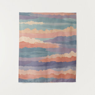 Soft Horizon Waves Wandteppich