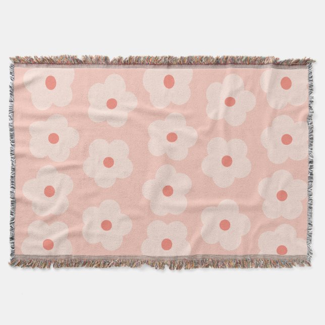 Soft Hue Peach Blooms Decke (Vorderseite)