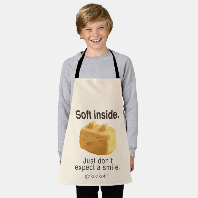 Soft Inside: Iron T Pineapple Cake Funny Quote Art Schürze (Getragen)