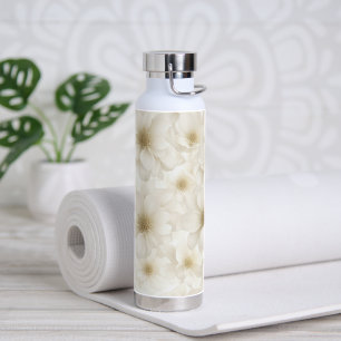 Soft Ivory Floral Abstrakt Trinkflasche
