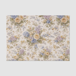 Soft Ivory Garden Bloom Seidenpapier