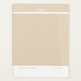 Soft Khaki/Beige Minimalist Planer