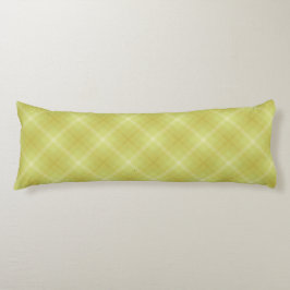 Soft Khaki Tartan Body Pillow Seitenschläferkissen