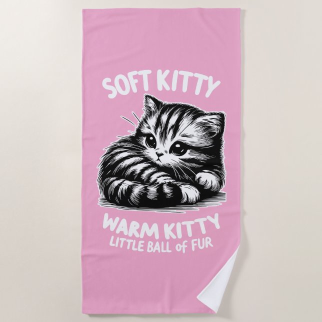 Soft Kitty Strandtuch (Vorderseite)