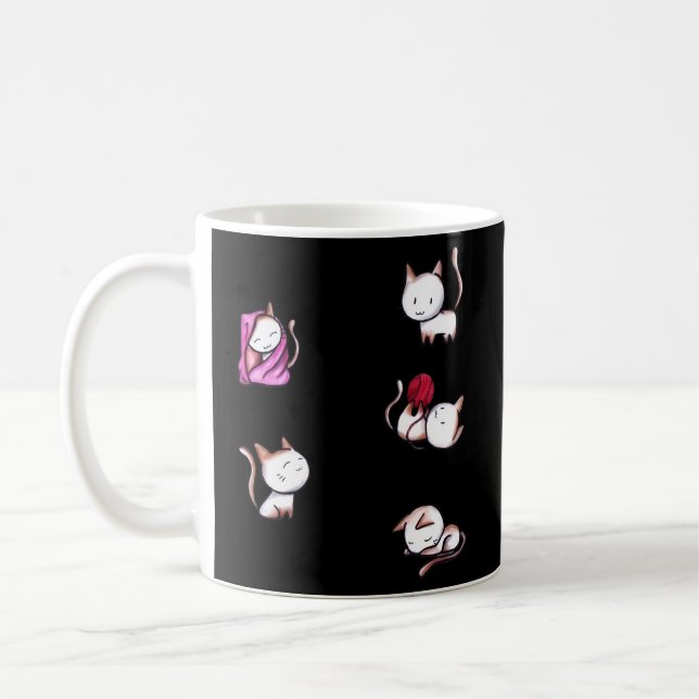 Soft Kitty Warm Kätzchen Kleine Ball von Fur Happy Kaffeetasse (Links)