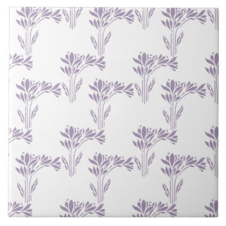 Soft Lavender Botanical Pattern Tile Fliese