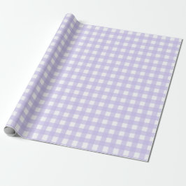 Soft Lavender Classic Gingham Prüfmuster Geschenkpapier