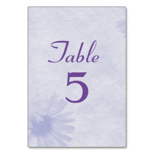Soft Lavender Daisy Tischnummer