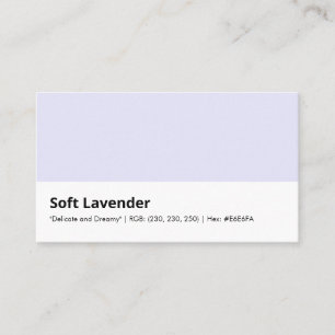 Soft Lavender Delicate Dreamy Color Consulting Visitenkarte