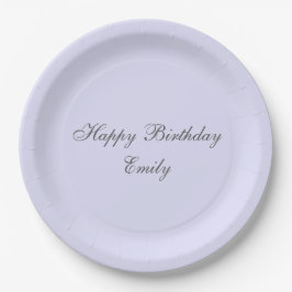 Soft Lavender Minimalist Birthday Party Plates Pappteller