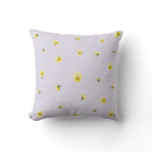 Soft Lavender Yellow Viola Floral Pattern
