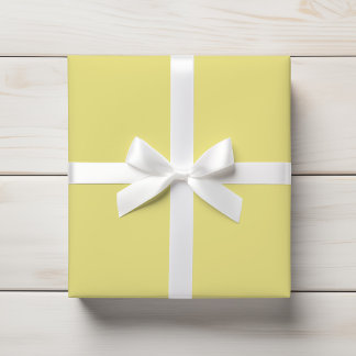 Soft Lemon Cream Yellow Solid Minimalistisch Geschenkpapier