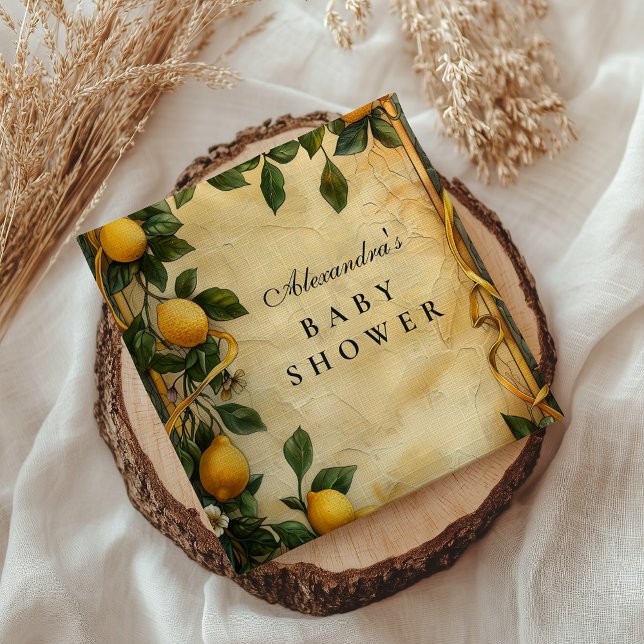 Soft Lemon Garden Baby Shower Serviette (Von Creator hochgeladen)