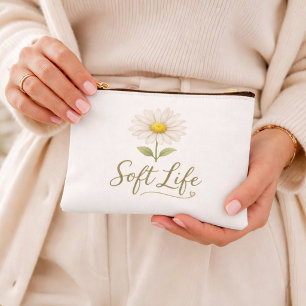 Soft Life Ästhetik Gänseblümchen Watercolor All-Ov Zubehörtasche