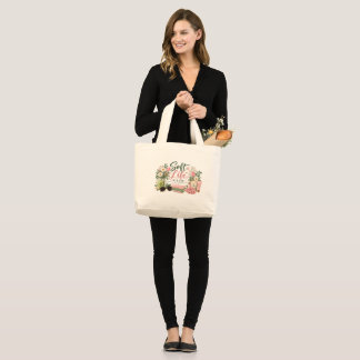 Soft Life Club Blumen Selbstfürsorge-Tasche Jumbo Stoffbeutel