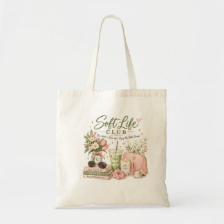 Soft Life Club Selbstfürsorge Blumen-Tragetasche Tragetasche