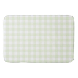 Soft Light Green Gingham Buffalo Karo Kariert Badematte