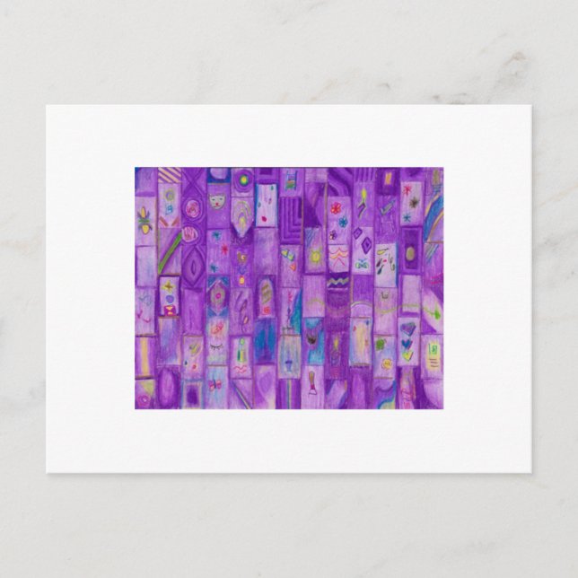 Soft Lila Bricks Postkarte (Vorderseite)