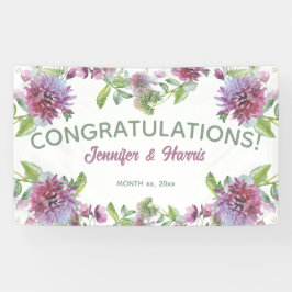 Soft Lila Floral Hanging Wedding Banner