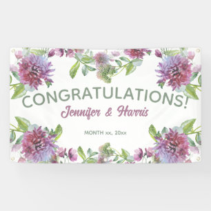 Soft Lila Floral Hanging Wedding Banner