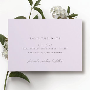 Soft Lila   Förmliche Lavendelhochzeit Save The Date