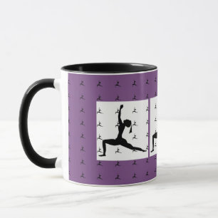 Soft Lila Fun Yoga Designs Combo Kaffee Tasse/ Cup Tasse