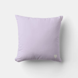 Soft Lilac Lila Pastellfarbe mit Herz Kissen