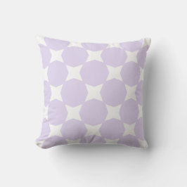 Soft Lilac Lila & White Star Design Kissen