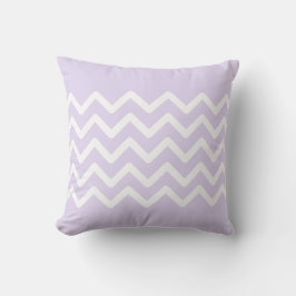 Soft Lilac Lila & White Zigzag Muster Design Kissen