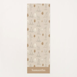 Soft Line Art Yoga Flow Minimalist Yogamatte