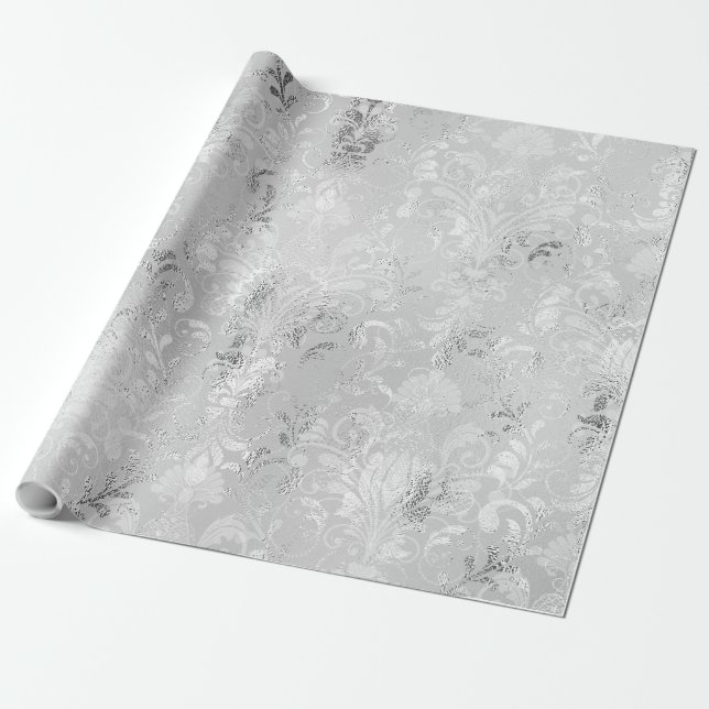 Soft Luxury Foil Damask-01 Geschenkpapier (Ungerollt)