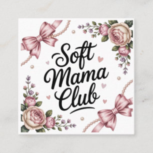 Soft Mama Club - Sanfte Mutterschaft Quadratische Visitenkarte