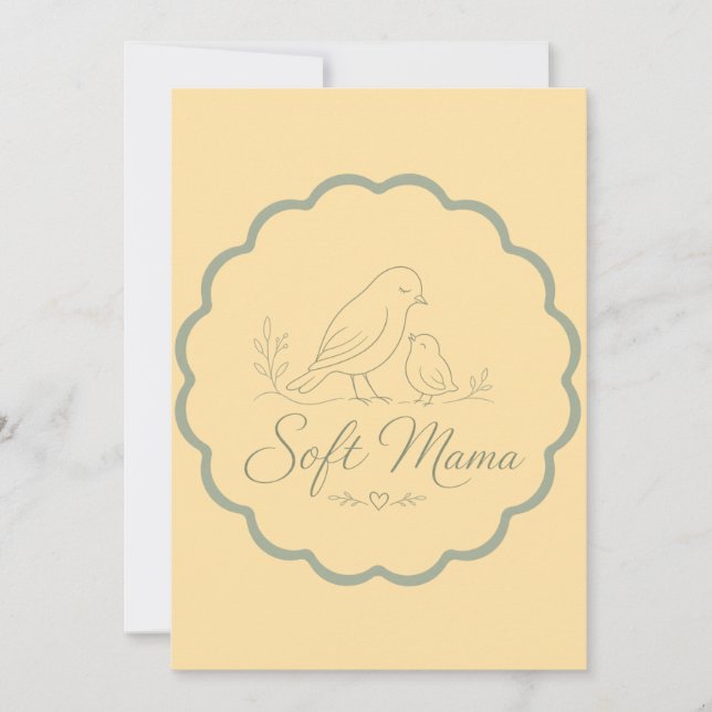 Soft Mama – Premium Pflege & Essentials für Mütter Einladung (Vorderseite)
