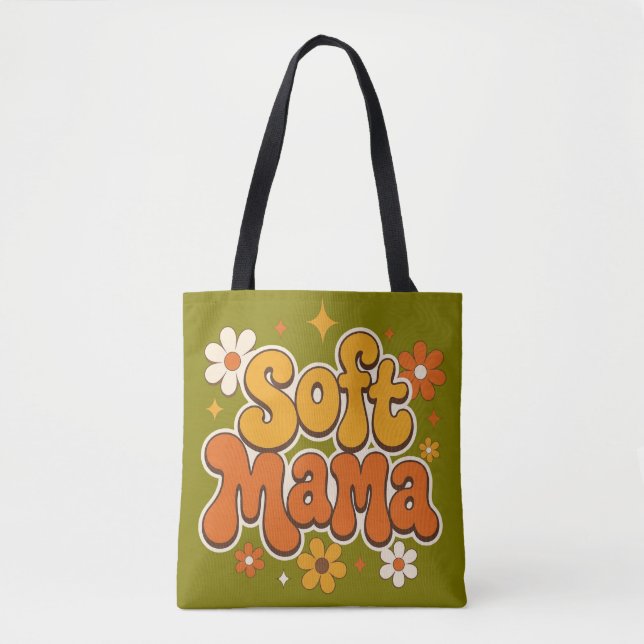 Soft Mama Retro Blumen Groovy Design | Cute Boho  (Vorderseite)
