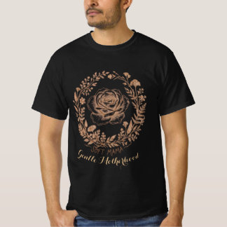 Soft Mama Vintage Rose Floral Botanical T-Shirt |
