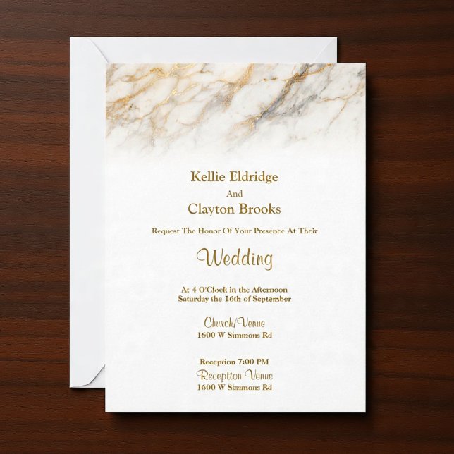Soft Marble Fade Wedding Invitation Einladung (Von Creator hochgeladen)